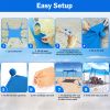 Beach Canopy Tent 10x10ft Sun Shelter Family Beach Tent Outdoor Shade UPF50+ with Sandbag Foldable Poles Carry Bag for Camping Trip Fishing Picnic