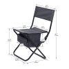 4-piece Folding Outdoor Chair with Storage Bag, Portable Chair for indoor, Outdoor Camping, Picnics and Fishing,Grey