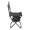 2-piece Folding Outdoor Chair with Storage Bag, Portable Chair for indoor, Outdoor Camping, Picnics and Fishing,Grey