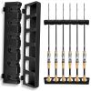 Fishing Rod Rack Vertical Holder Horizontal Wall Mount Boat Pole Stand Storage