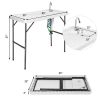 Folding Cleaning Sink Faucet Cutting Camping Table with Sprayer