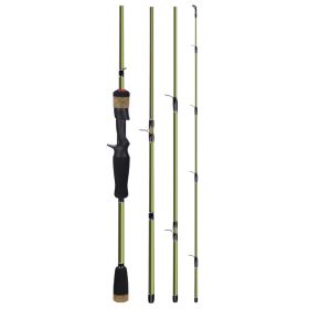 4 section fishing rod road sub rod short section carbon portable plug fishing rod (Option: Gun handle-2.1m)