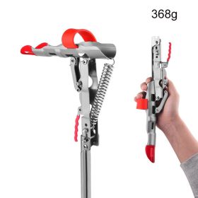 Fishing Rod Holder Spring Automatic Full Stainless Steel Adjustable Sensitivity Folding Fishing Accessories Bracket (Color: Red)