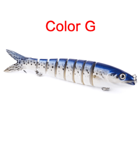 Pike Fishing Lures Artificial Multi Jointed Sections Hard Bait Trolling Pike Carp Fishing Tools (Color: G)